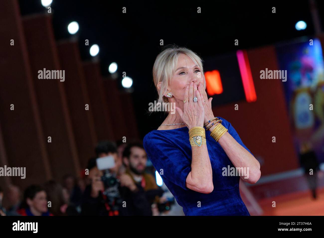 Trudie Styler at Rome Film Fest 2023. Posso entrare? An Ode to Naples Red Carpet. Rom Stock Photo