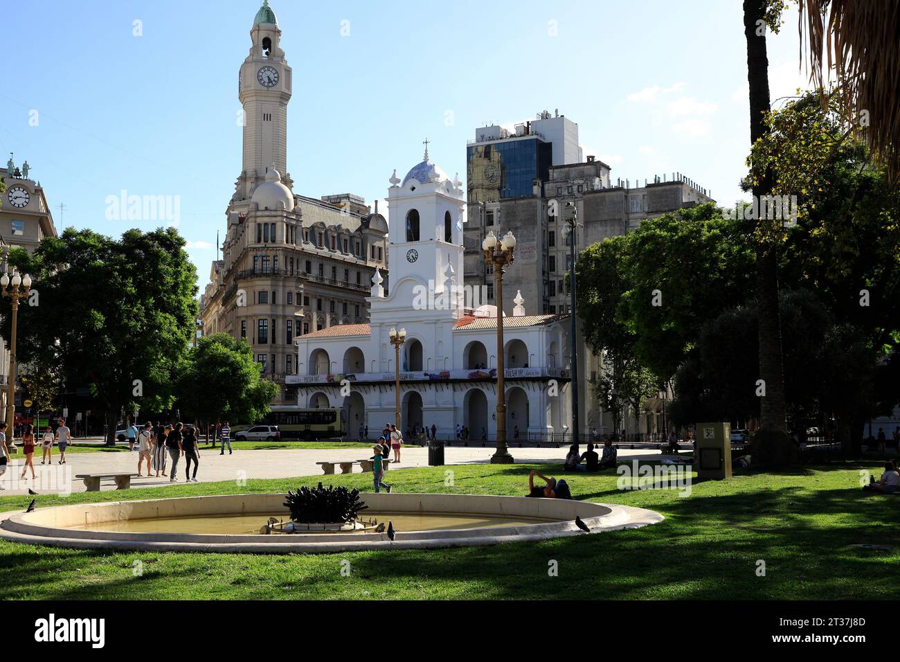 The Cabildo building aka National Museum of the Cabildo the historic town council building in Plaza de Mayo.Buenos Aires.Argentina Stock Photo