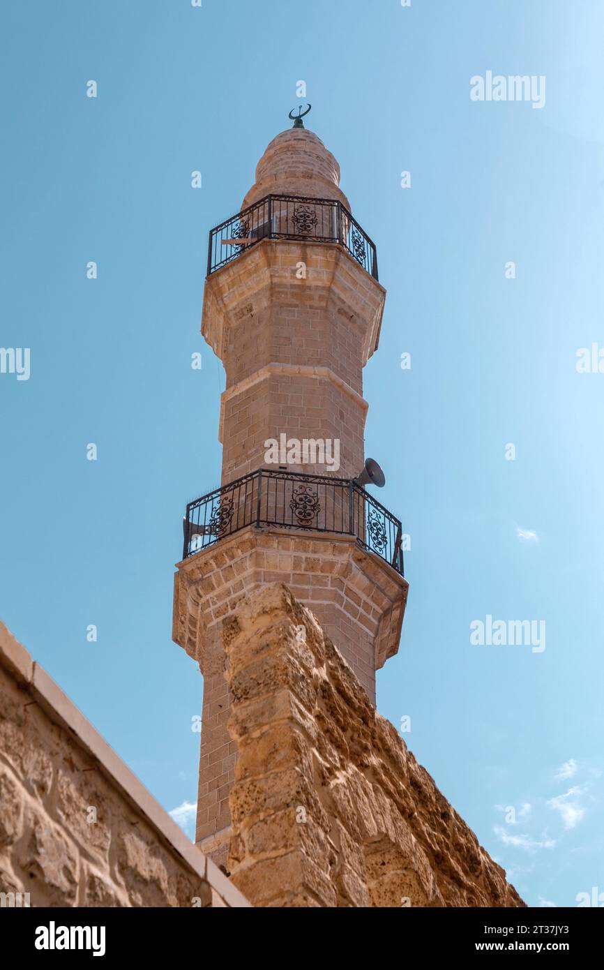 The Mahmoudiya Mosque is the largest and most significant mosque in Jaffa, now part of the larger city of Tel Aviv-Yafo. Stock Photo