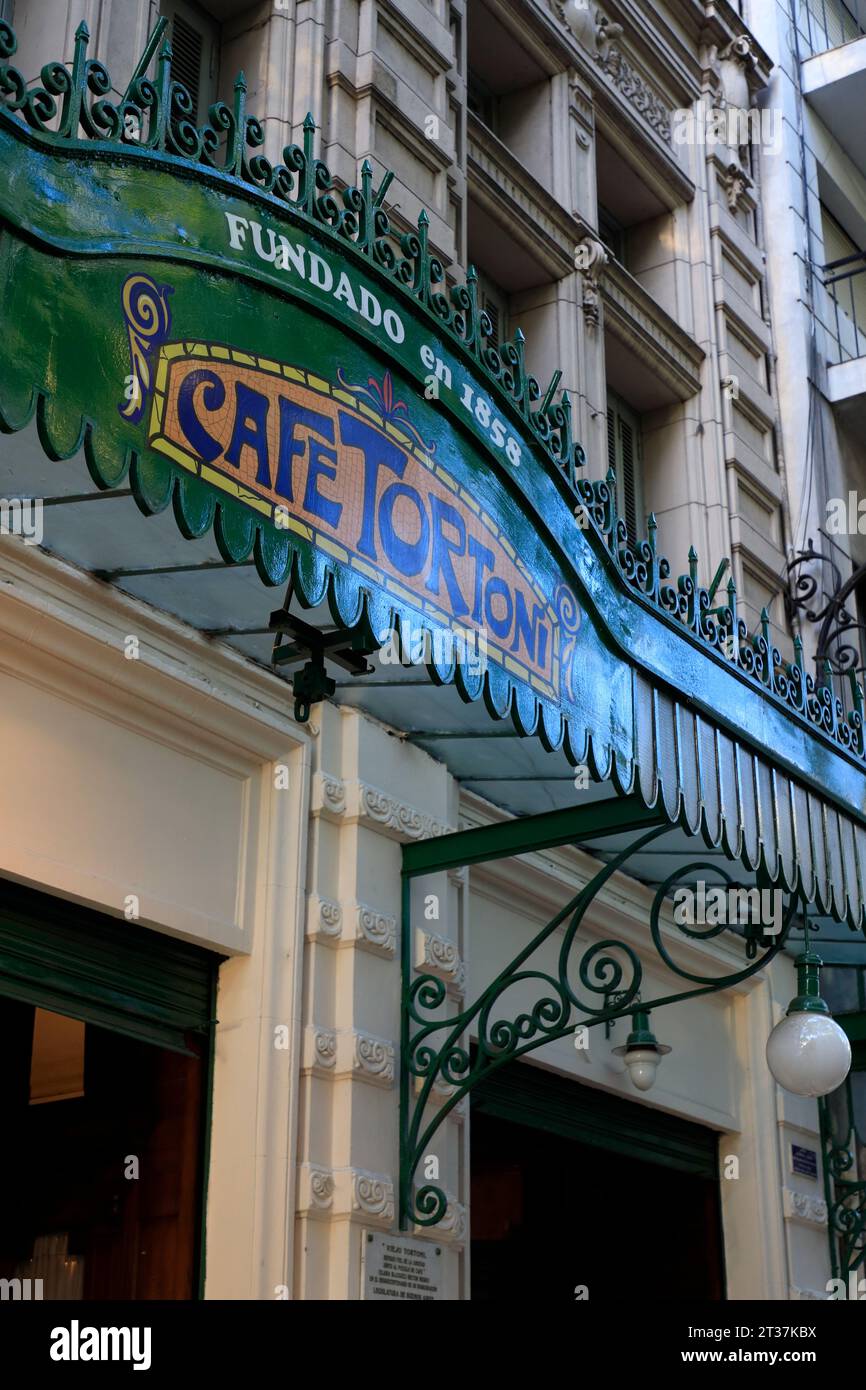 Cafe Tortoni entrance.Buenos Aires.Argentina Stock Photo
