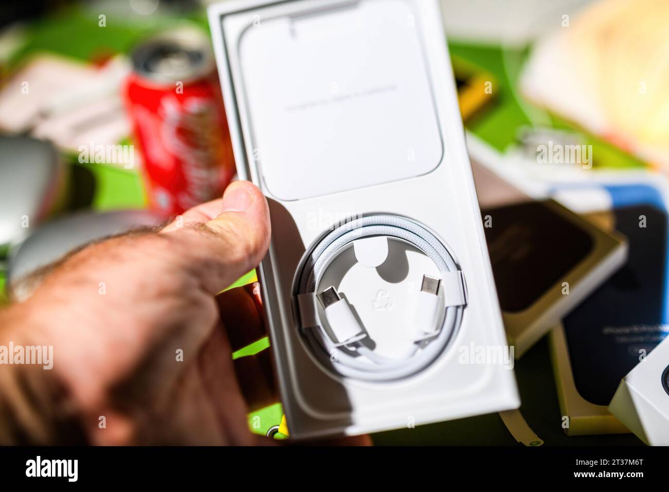 London, UK Sep 28, 2023 With precision, a male hand cradles the