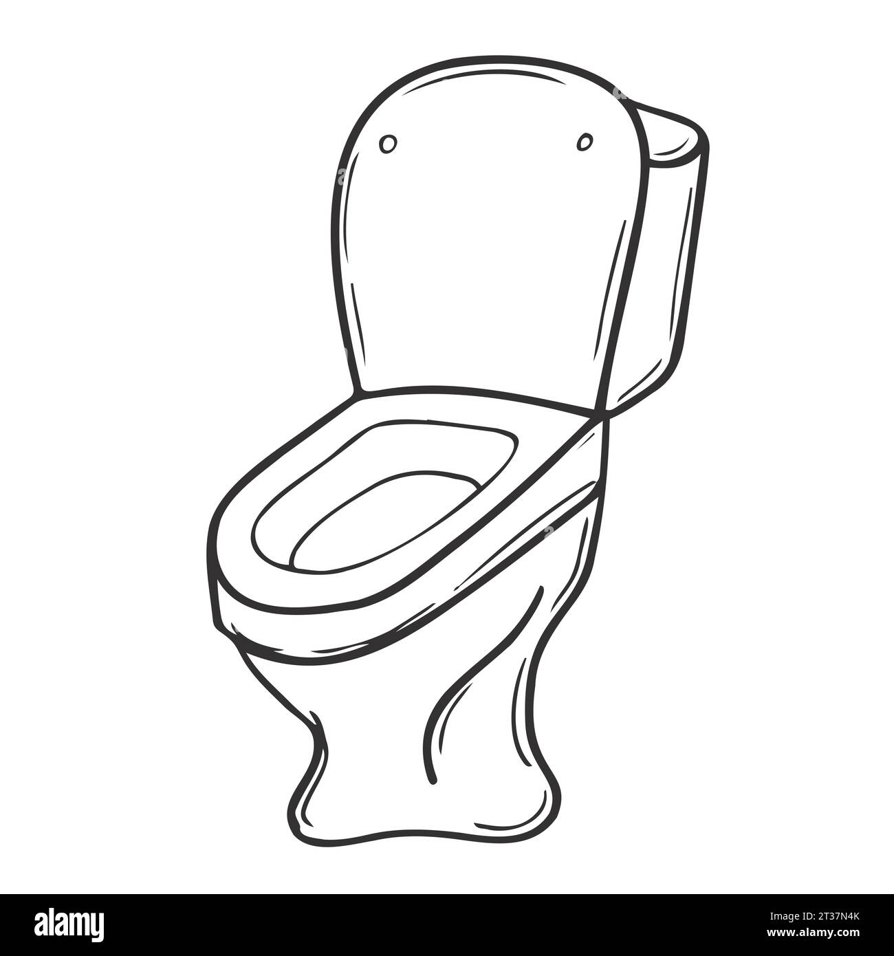 Toilet bowl cartoon drawing. Simple vector clip art illustration Stock Vector Image & Art Alamy