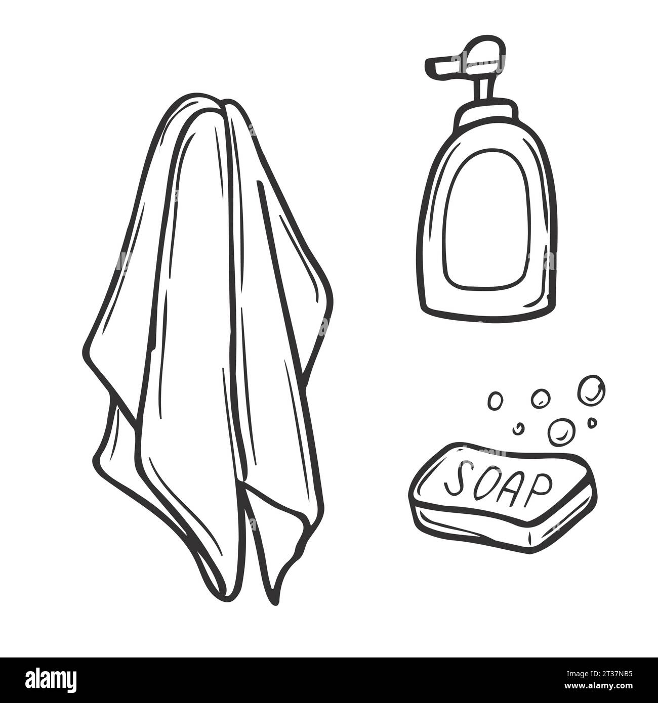 White bath towels Stock Vector Images - Alamy