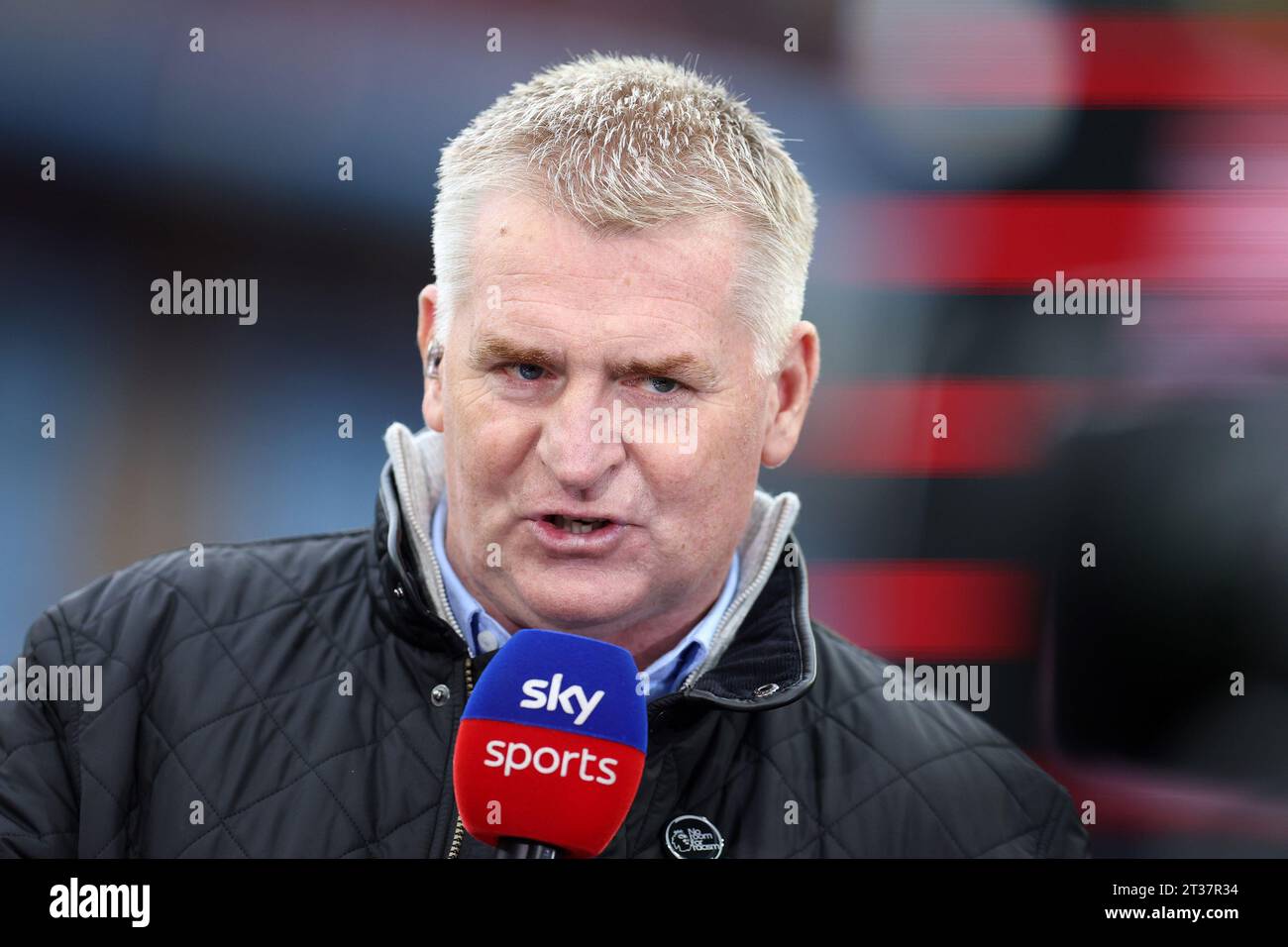 Birmingham, UK. 22nd Oct, 2023. Dean Smith, the ex Aston Villa manager working with Sky Sports
