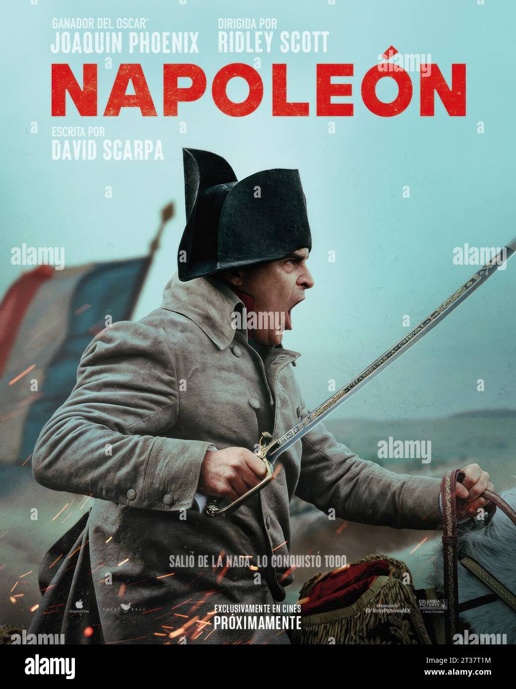 NAPOLEON, poster in Spanish, Joaquin Phoenix as Napoleon Bonaparte ...