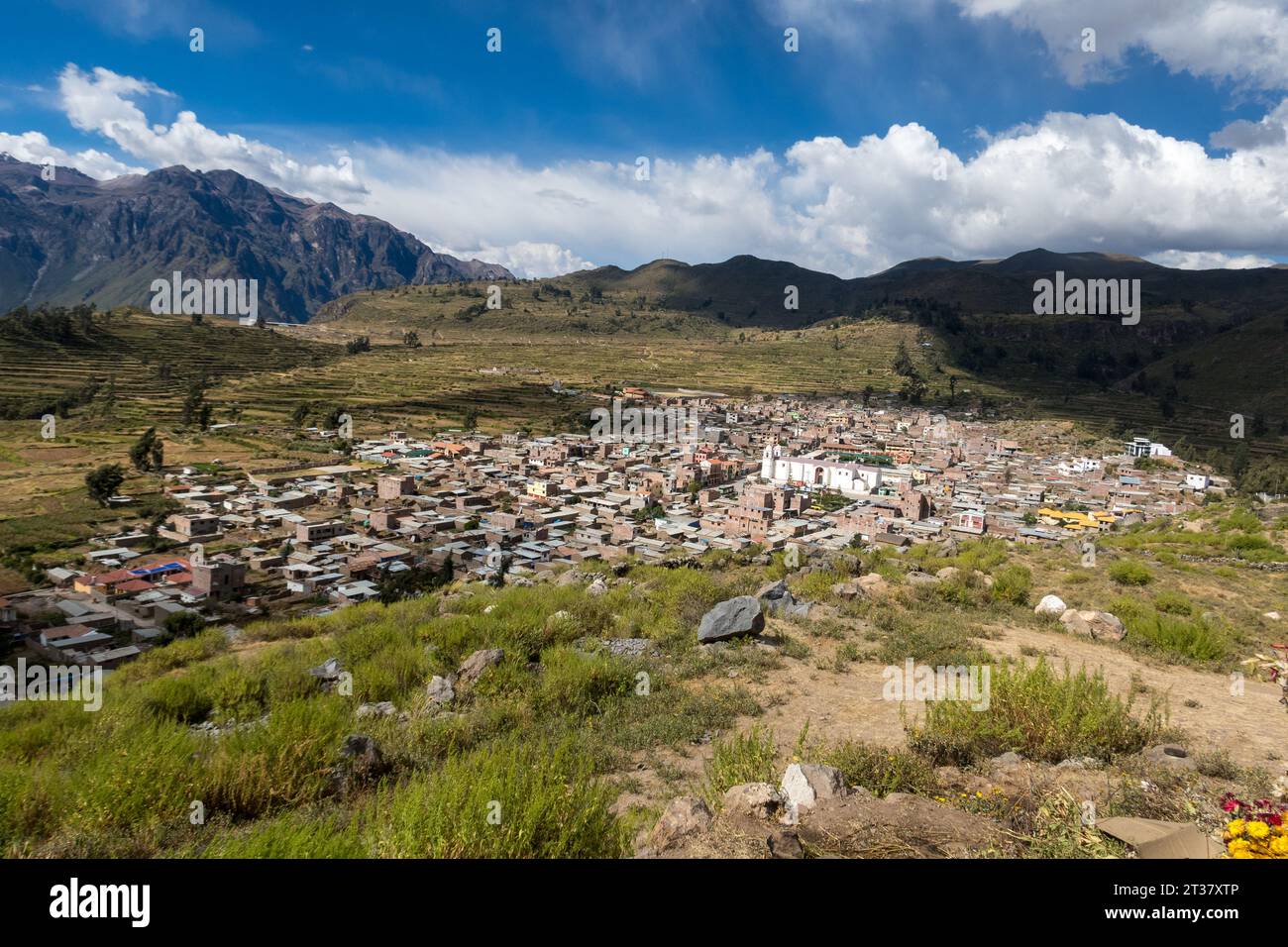 Cabanaconde Village Peru Stock Photo Alamy