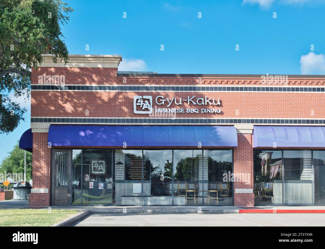 Houston, Texas USA 09242023 GyuKaku restaurant storefront exterior in Houston, TX. Japanese