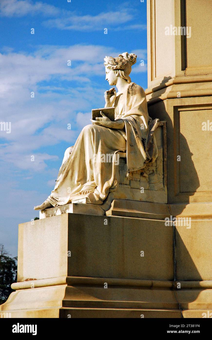 The Soldiers and Sailors Monument honors the military members who were killed in the American Civil War in Gettysburg Stock Photo