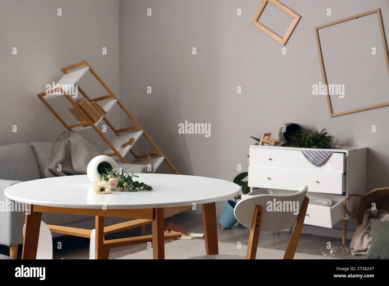 Fallen Over Table Dining room table fallen hi-res stock photography and images - Alamy