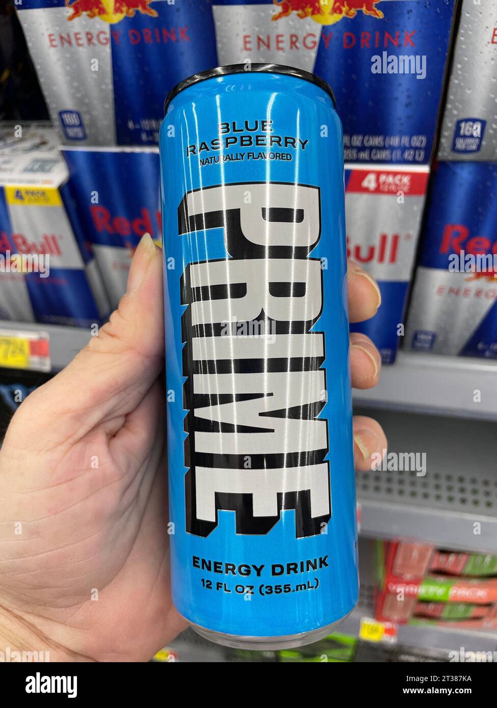Grovetown, Ga USA 08 06 23 Walmart grocery store Prime energy drink