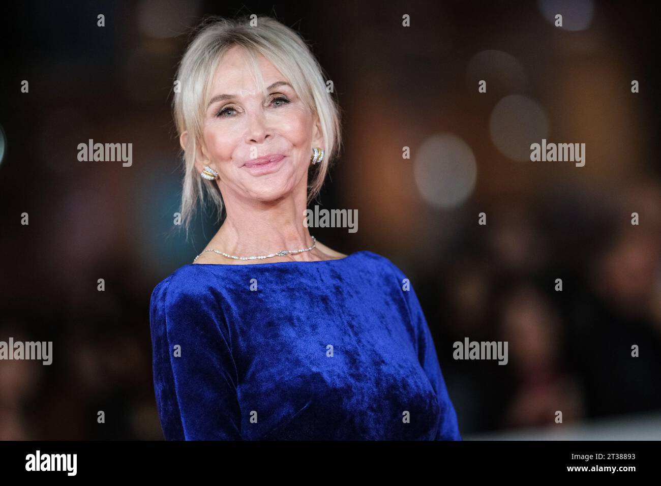 Rome, Italy. 23rd Oct, 2023. Trudie Styler attends the red carpet for “Posso entrare? An ode to Naples” during the 18th Rome Film Festival at Auditorium Parco Della Musica in Rome. Credit: SOPA Images Limited/Alamy Live News Stock Photo