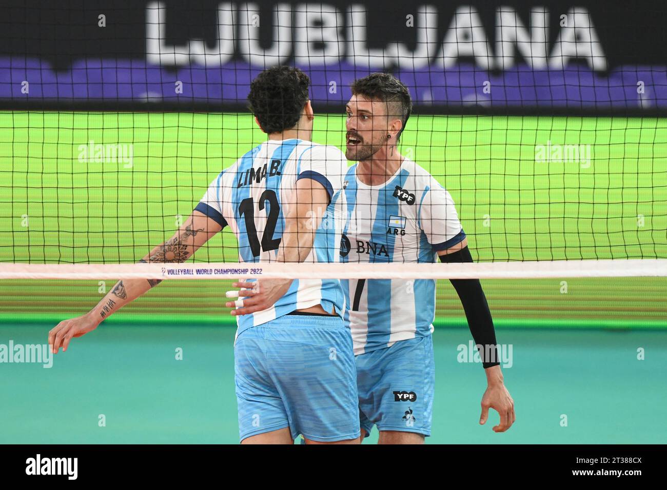 Bruno Lima, Facundo Conte (Argentina). Volleyball World Championship 2022. Stock Photo
