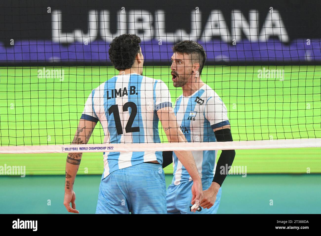 Bruno Lima, Facundo Conte (Argentina). Volleyball World Championship 2022. Stock Photo