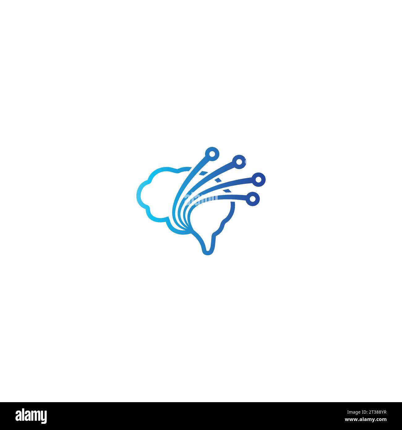 Brain logo design with tech connect design Stock Vector Image & Art - Alamy