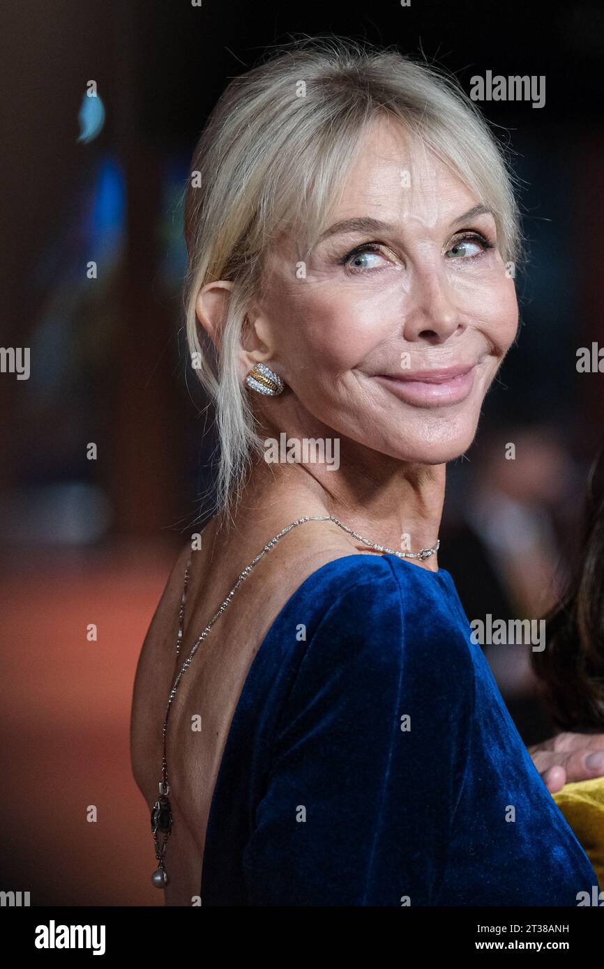 Rome, Italy. 23rd Oct, 2023. Trudie Styler attends a red carpet for the movie 'Posso entrare? An ode to Naples' during the 18th Rome Film Festival at Auditorium Parco Della Musica in Rome. Credit: SOPA Images Limited/Alamy Live News Stock Photo