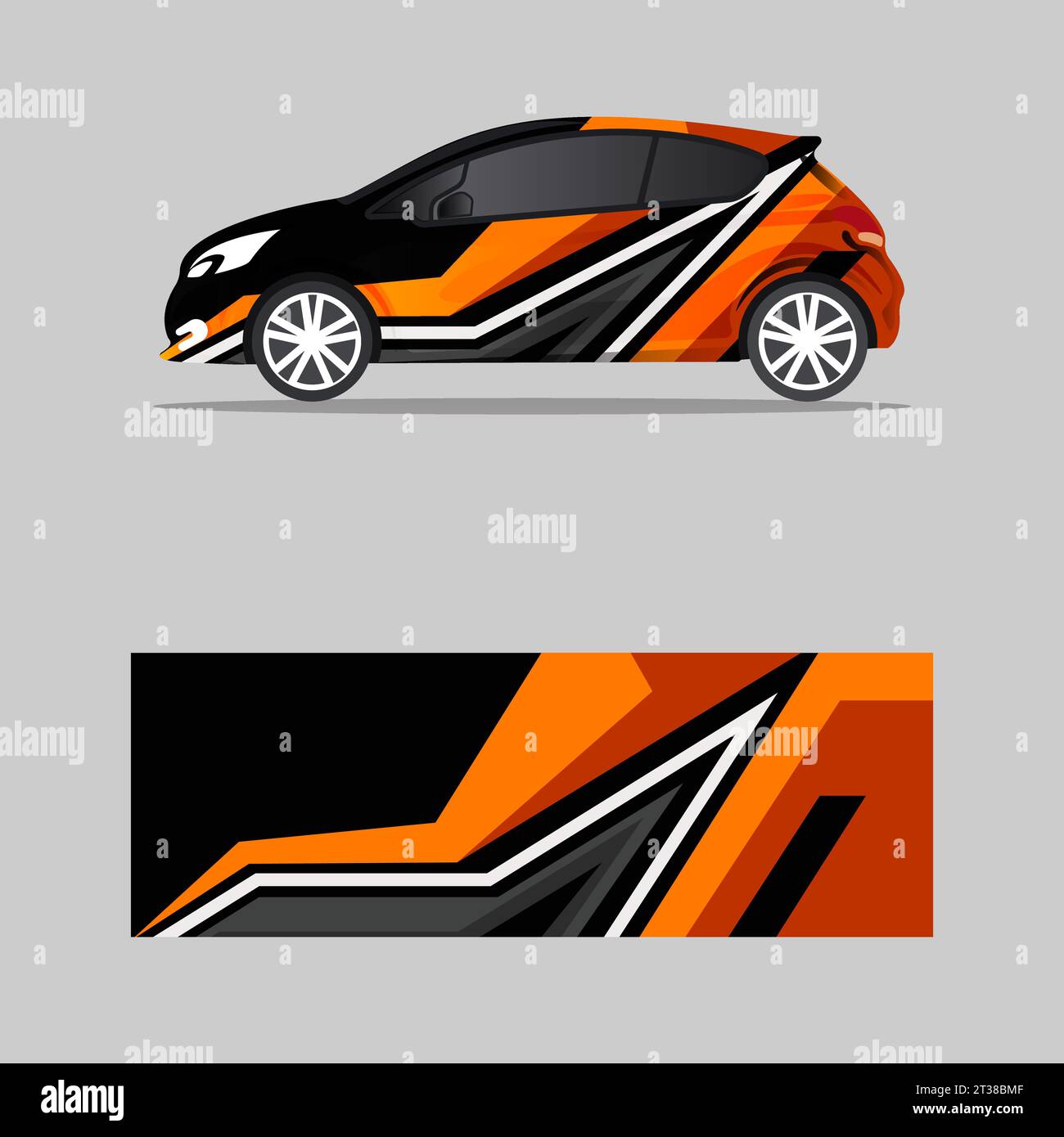 modern trendy wrapping car decal design vector Stock Vector