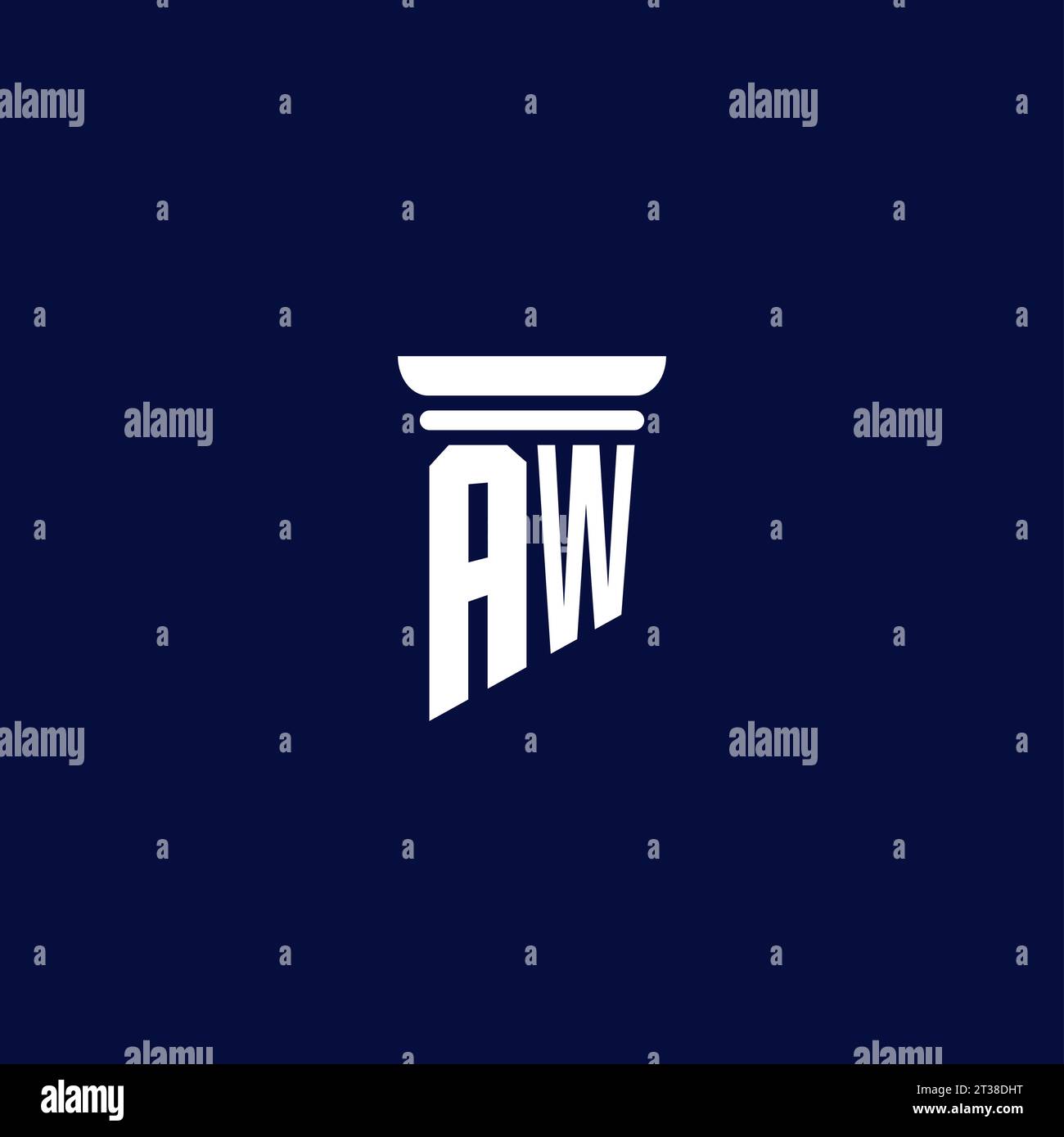 AW initial monogram logo design for law firm company Stock Vector Image ...