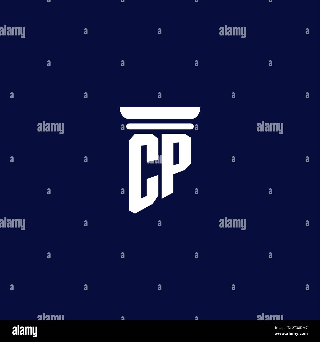 CP initial monogram logo design for law firm company Stock Vector Image ...
