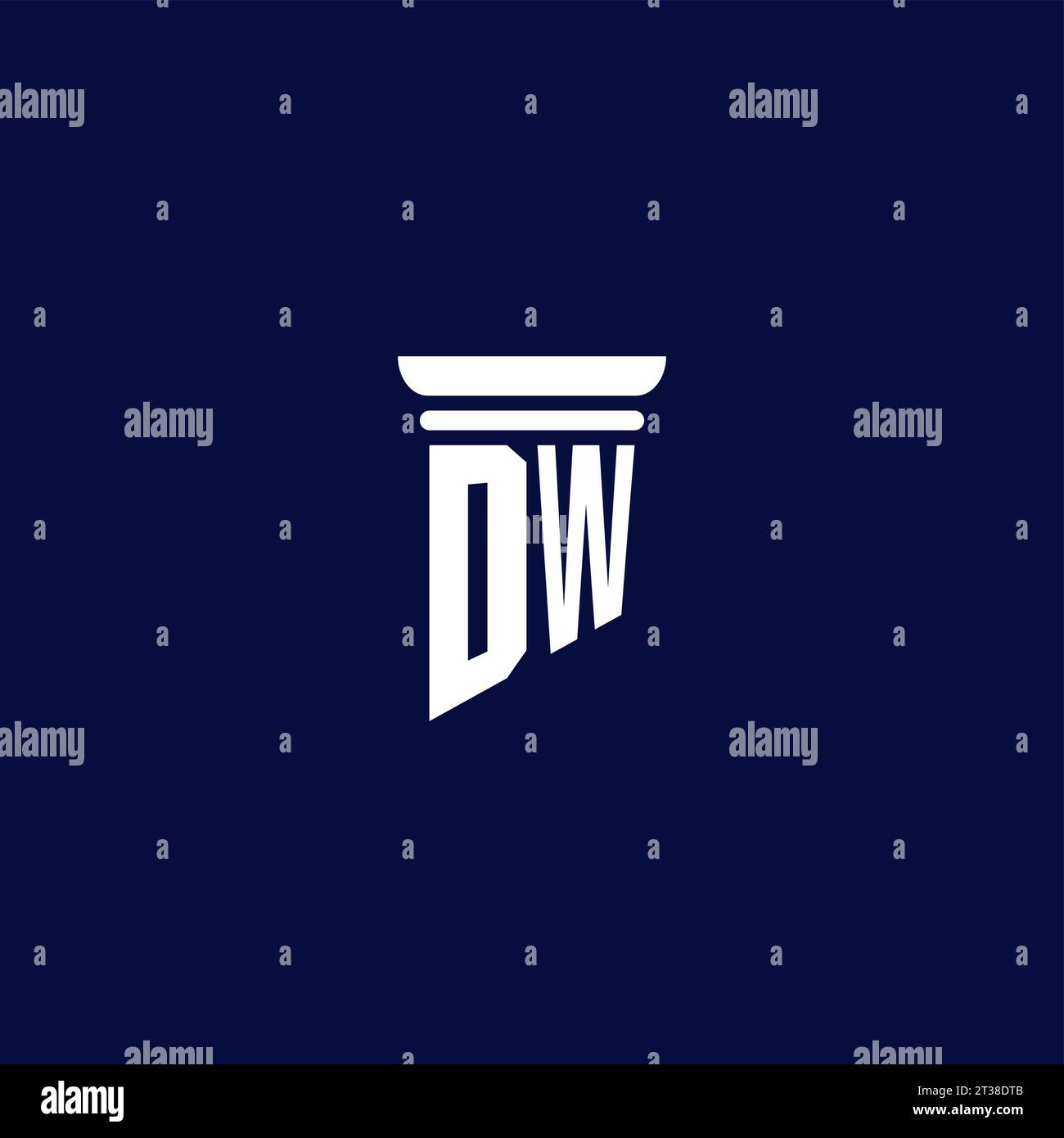 DW initial monogram logo design for law firm company Stock Vector Image ...
