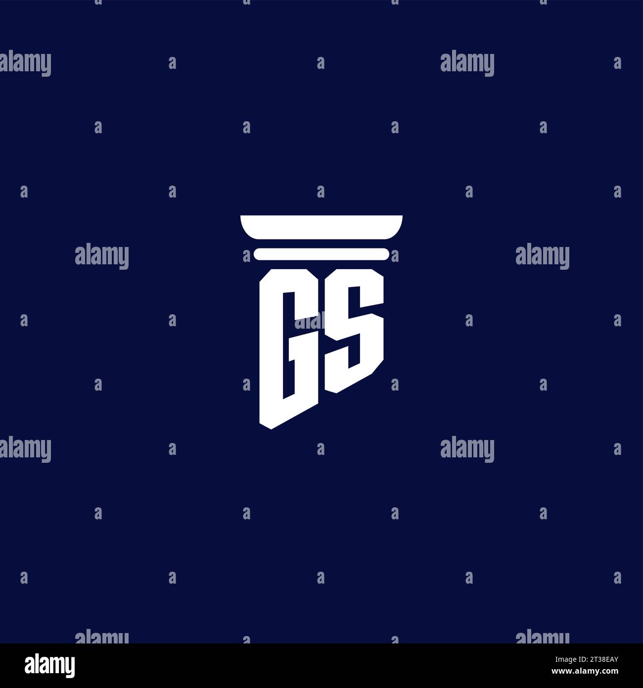 GS initial monogram logo design for law firm company Stock Vector Image ...