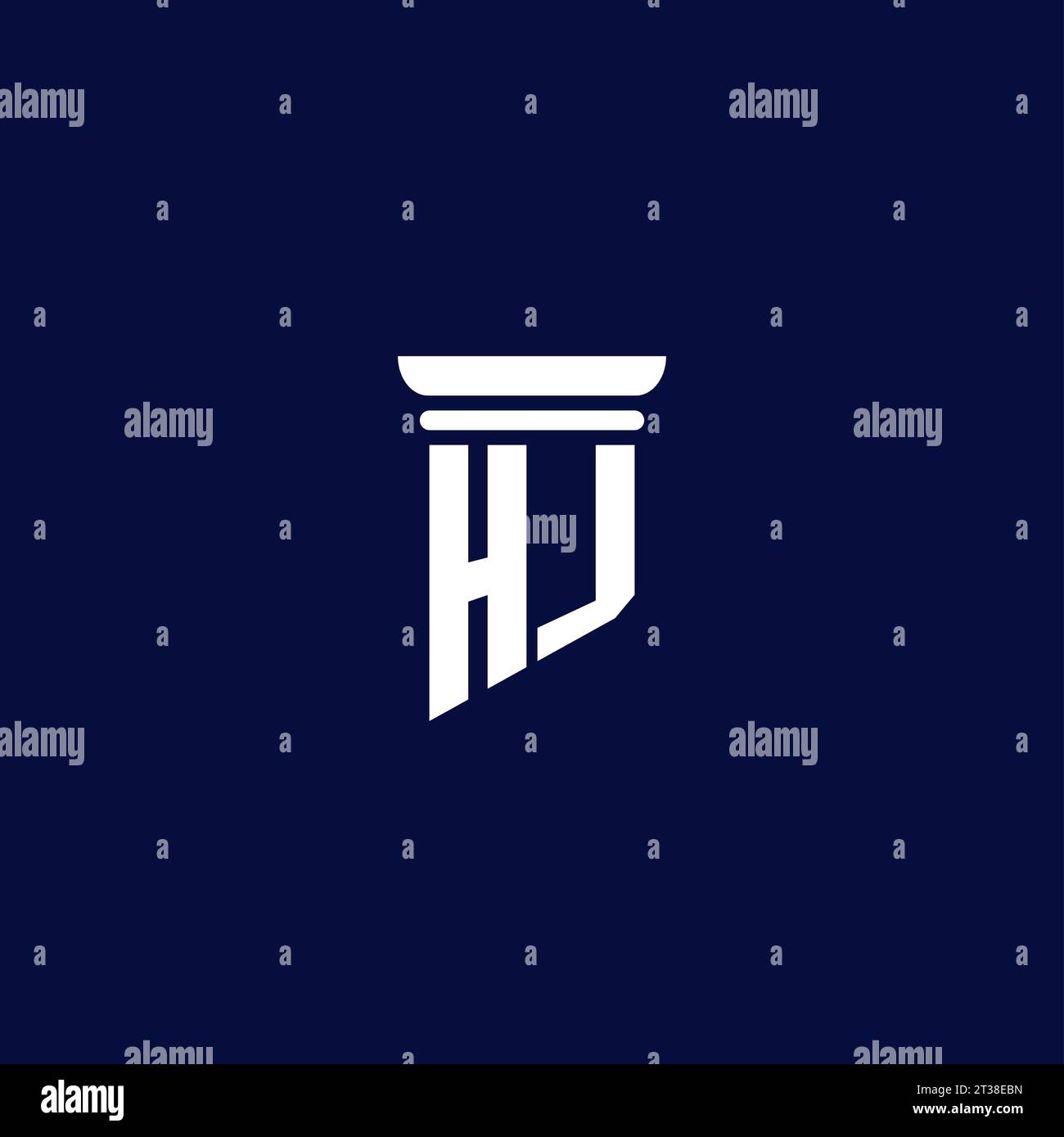 HJ initial monogram logo design for law firm company Stock Vector Image ...