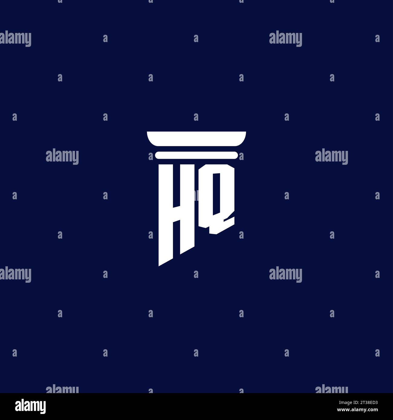 HQ initial monogram logo design for law firm company Stock Vector Image ...