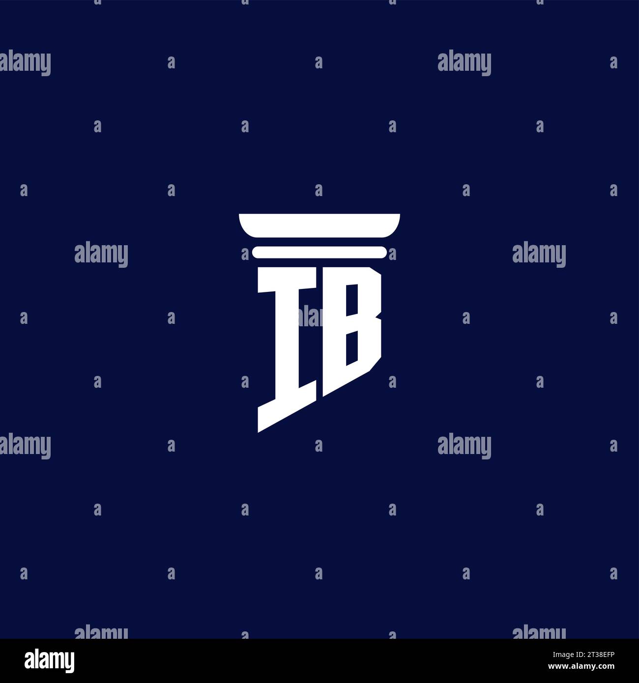 IB initial monogram logo design for law firm company Stock Vector Image ...
