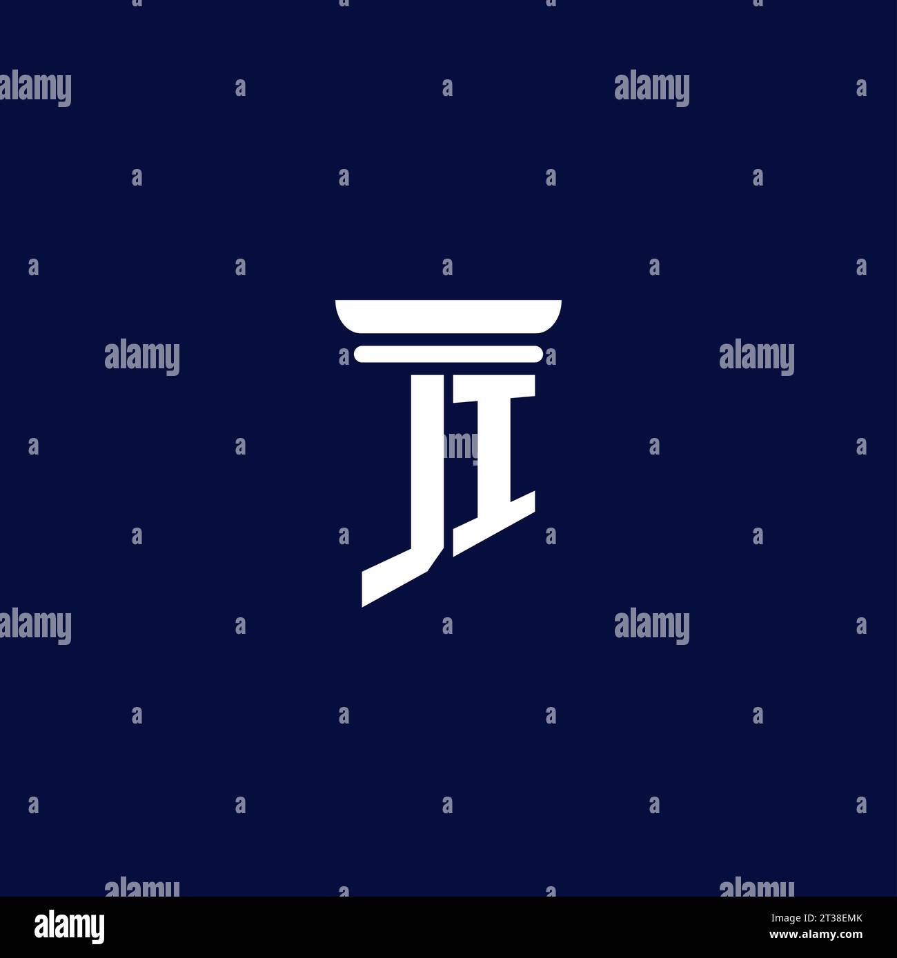 JI initial monogram logo design for law firm company Stock Vector Image ...