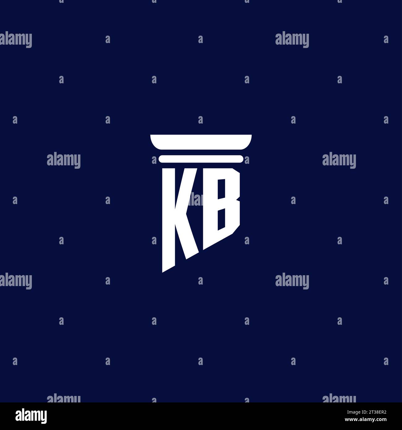 KB initial monogram logo design for law firm company Stock Vector Image ...
