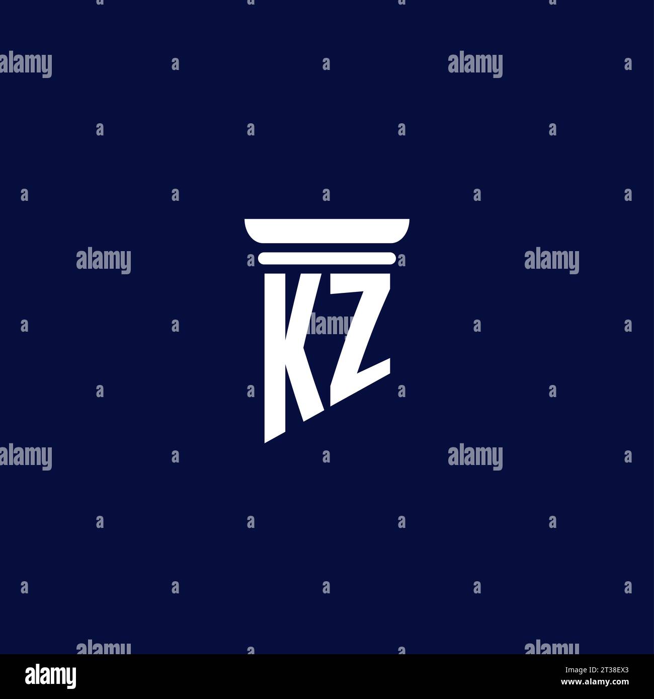 KZ initial monogram logo design for law firm company Stock Vector Image ...