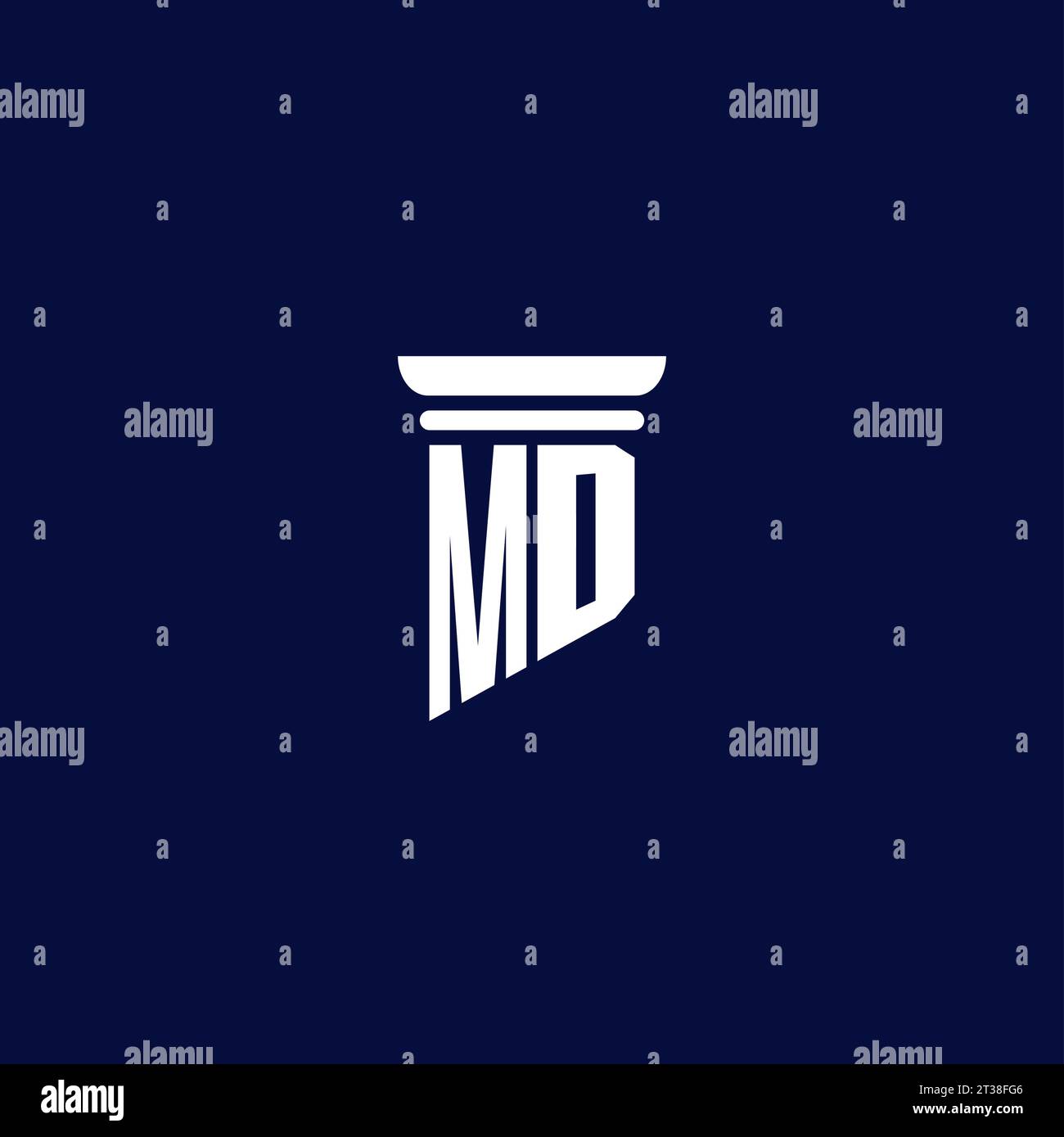 MD initial monogram logo design for law firm company Stock Vector Image ...