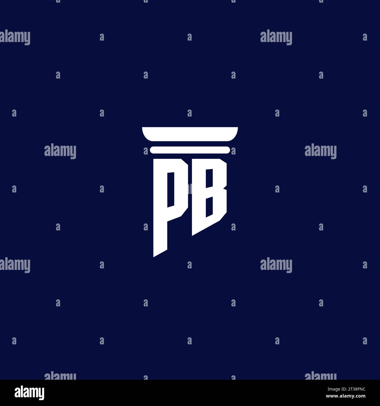 PB initial monogram logo design for law firm company Stock Vector Image ...