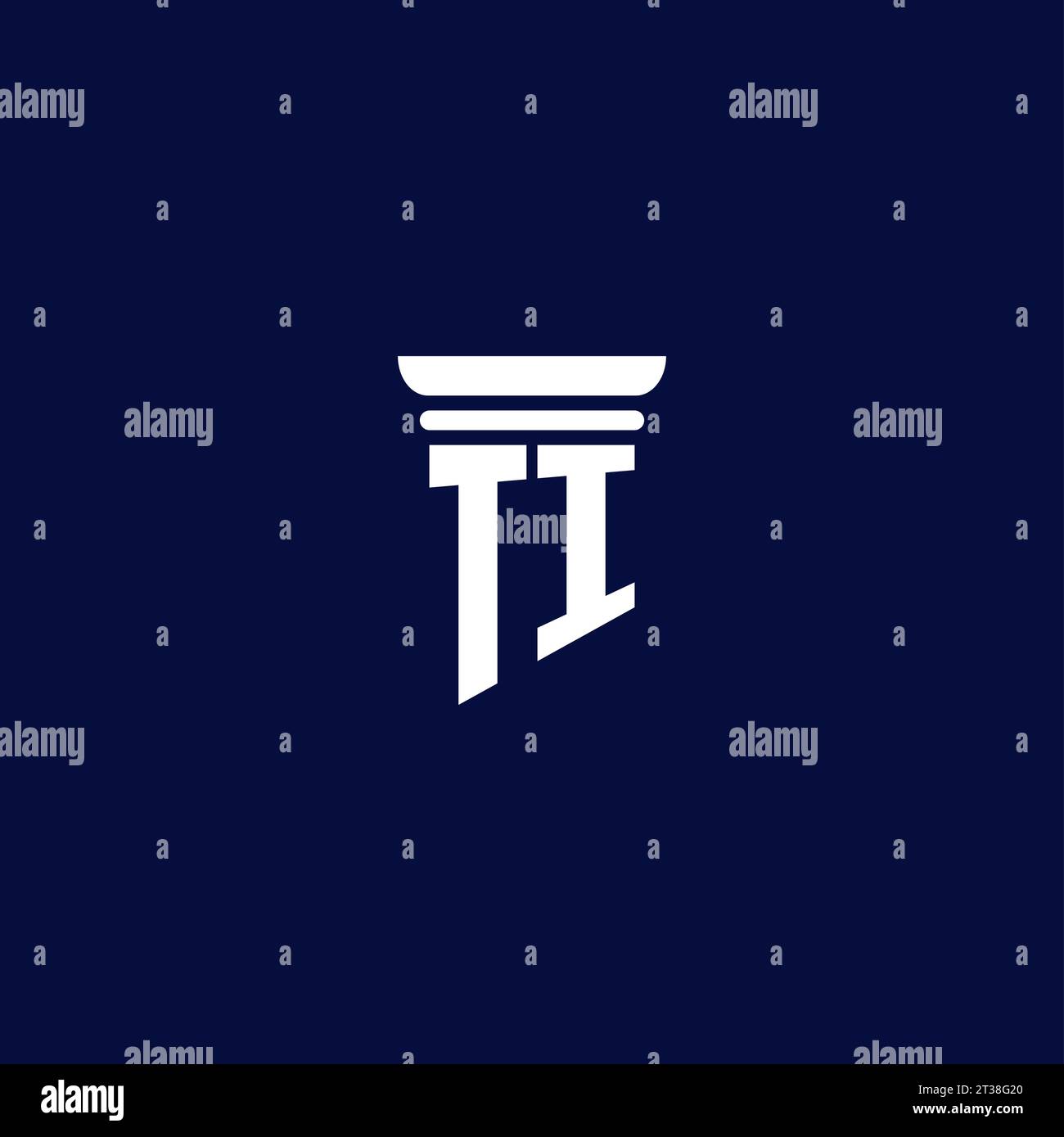 TI initial monogram logo design for law firm company Stock Vector Image ...