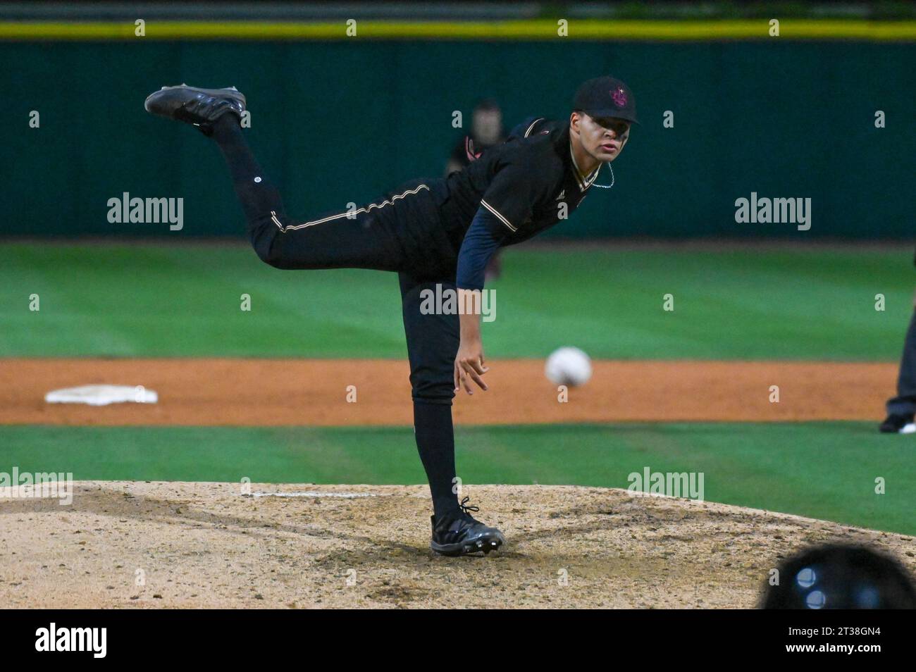 JSerra Lions righthand pitcher Matthew Champion (1) pitches during the CIF Southern Section