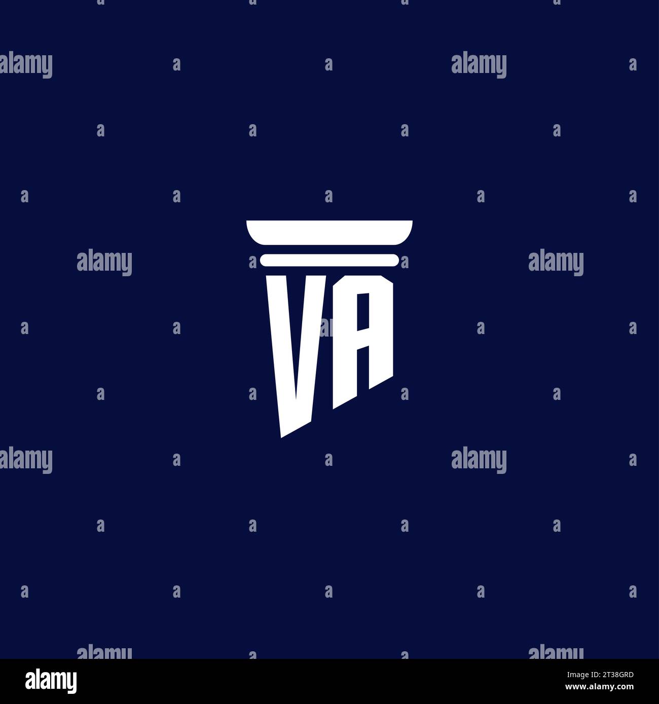 VA initial monogram logo design for law firm company Stock Vector Image ...