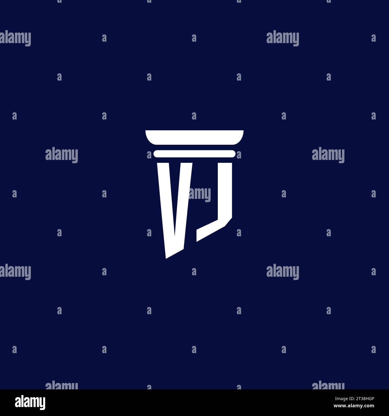 VJ initial monogram logo design for law firm company Stock Vector Image ...