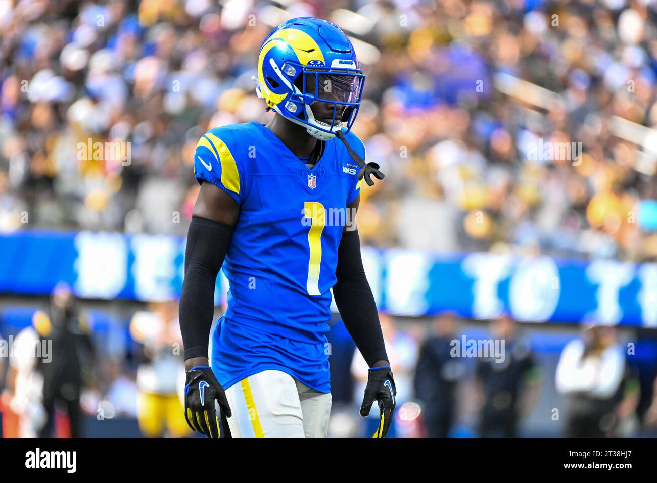 Los Angeles Rams cornerback Derion Kendrick (1) during an NFL football