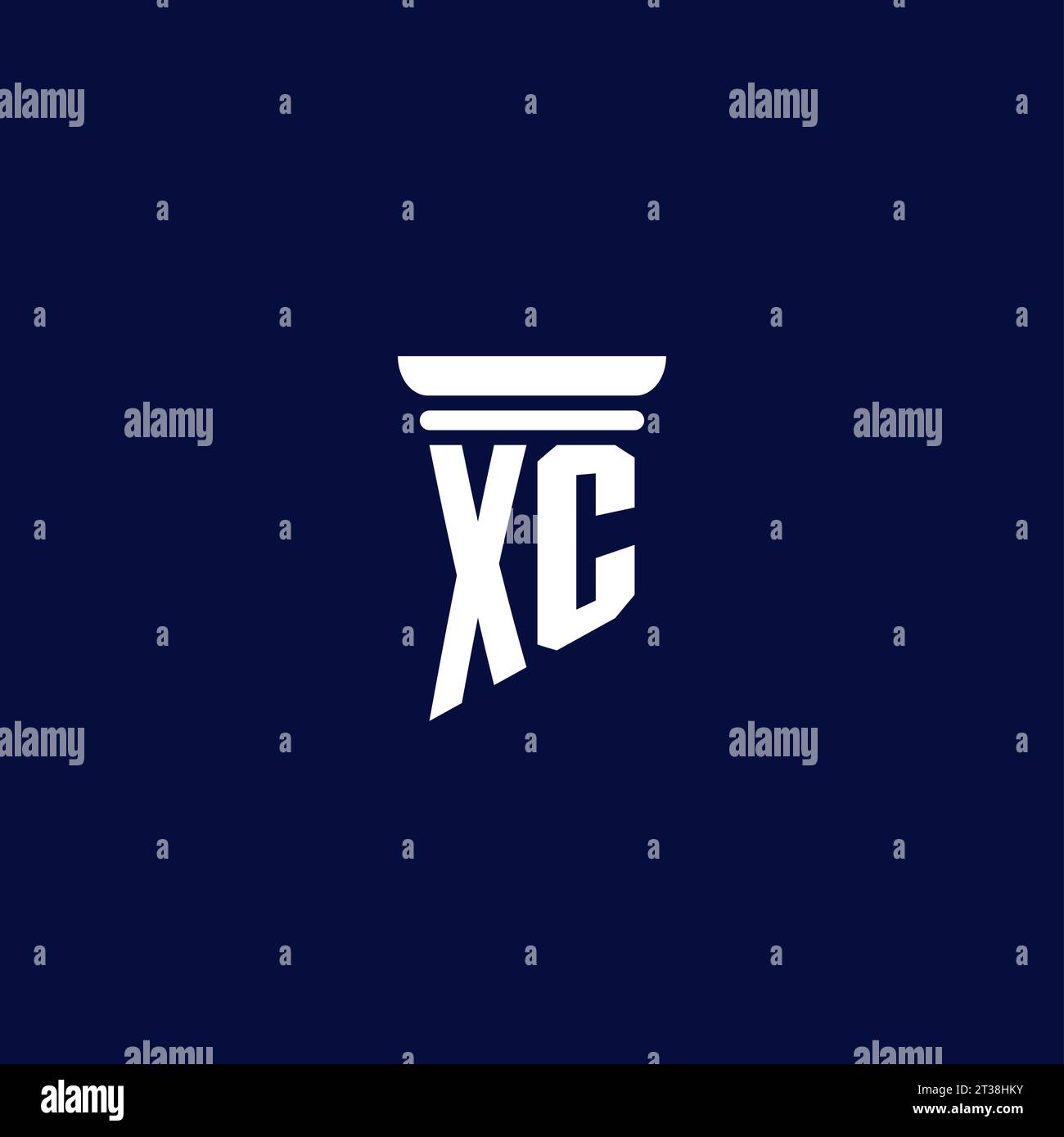 XC initial monogram logo design for law firm company Stock Vector Image ...