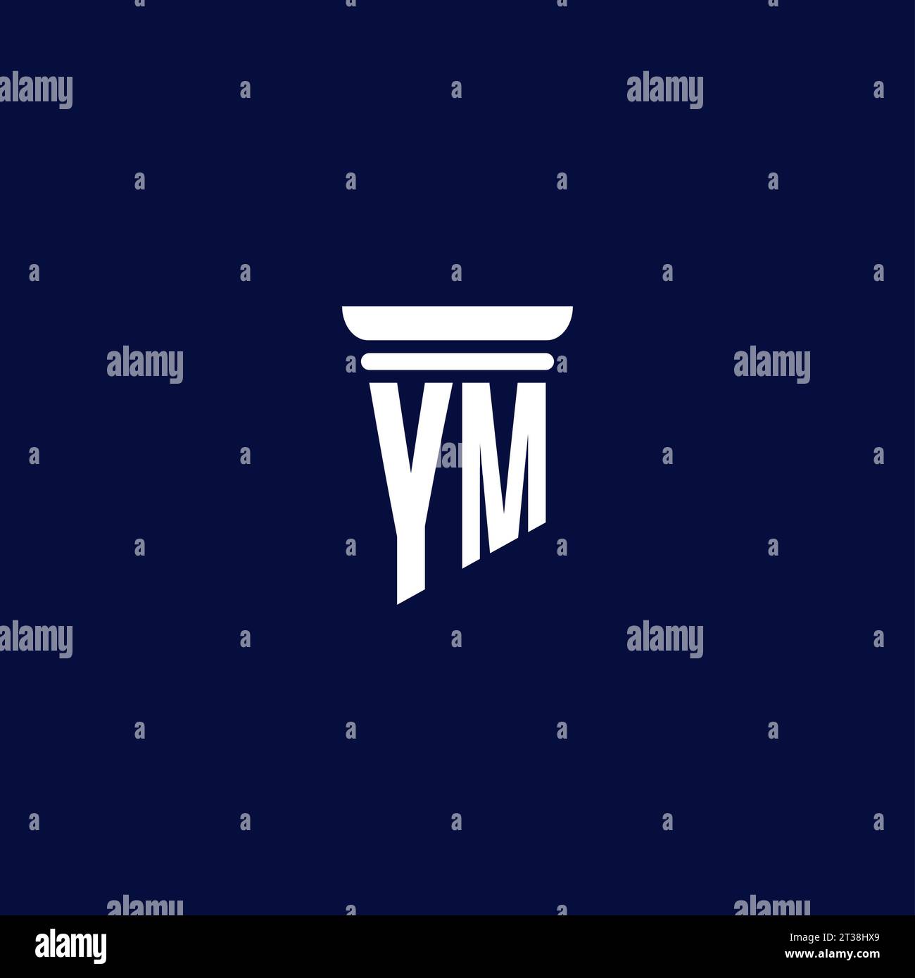 YM initial monogram logo design for law firm company Stock Vector Image ...