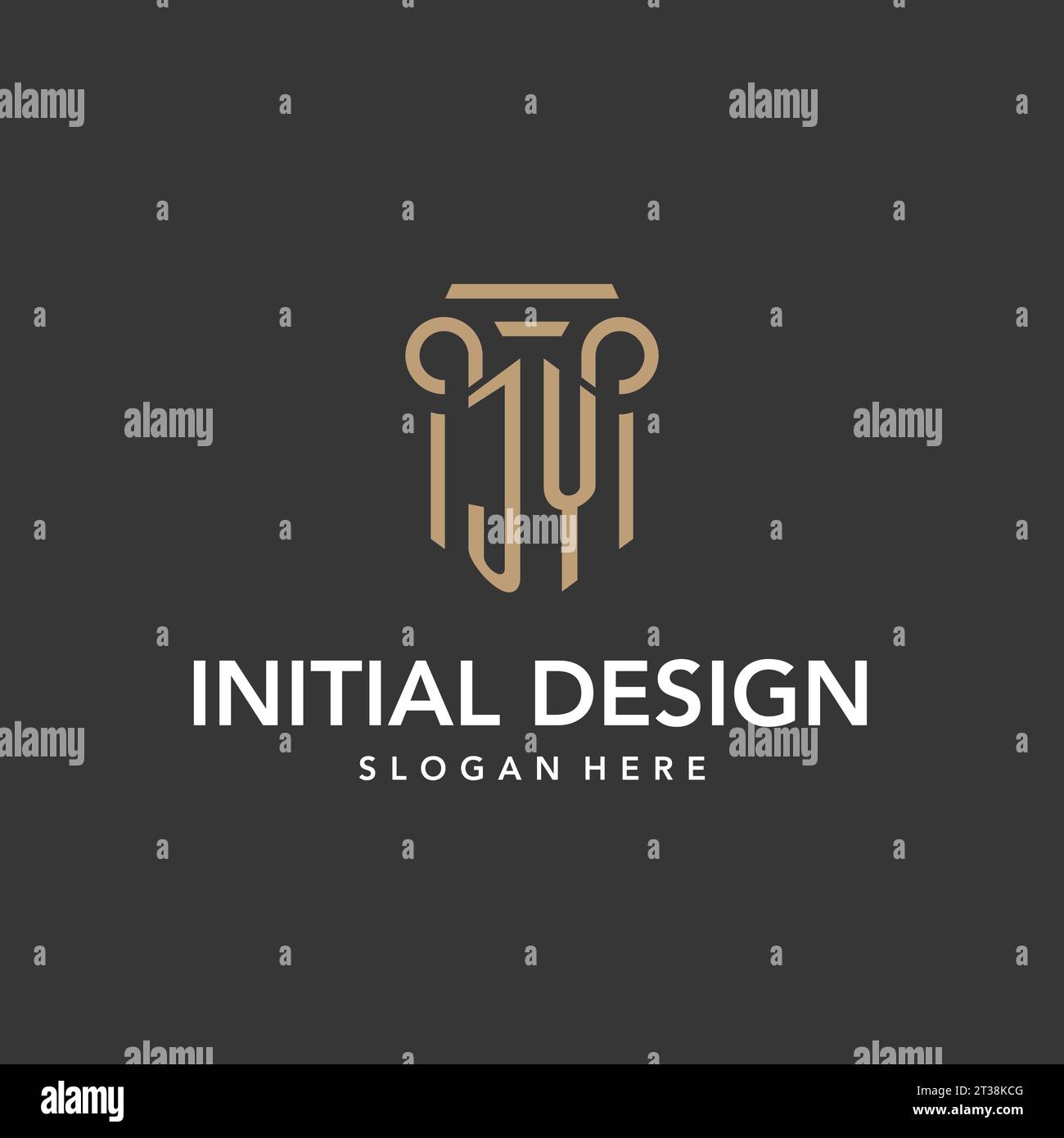 JY logo monogram with pillar style design vector Stock Vector Image ...