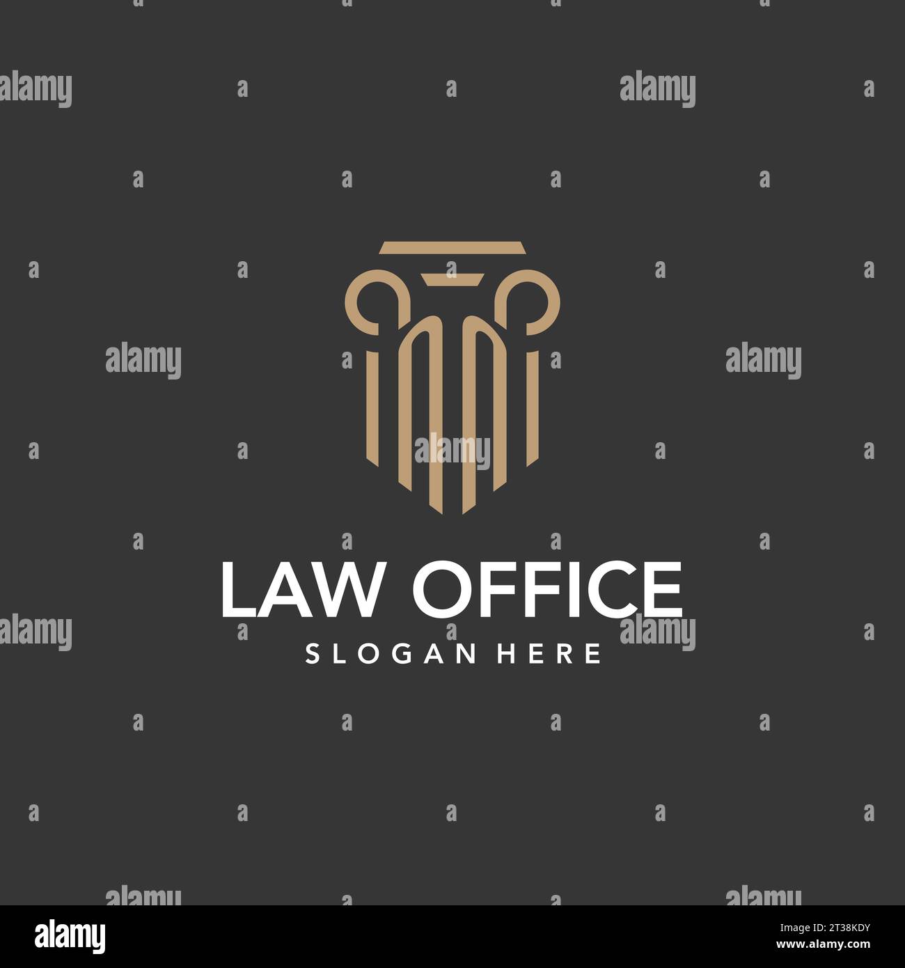 NN logo monogram with pillar style design vector Stock Vector Image ...