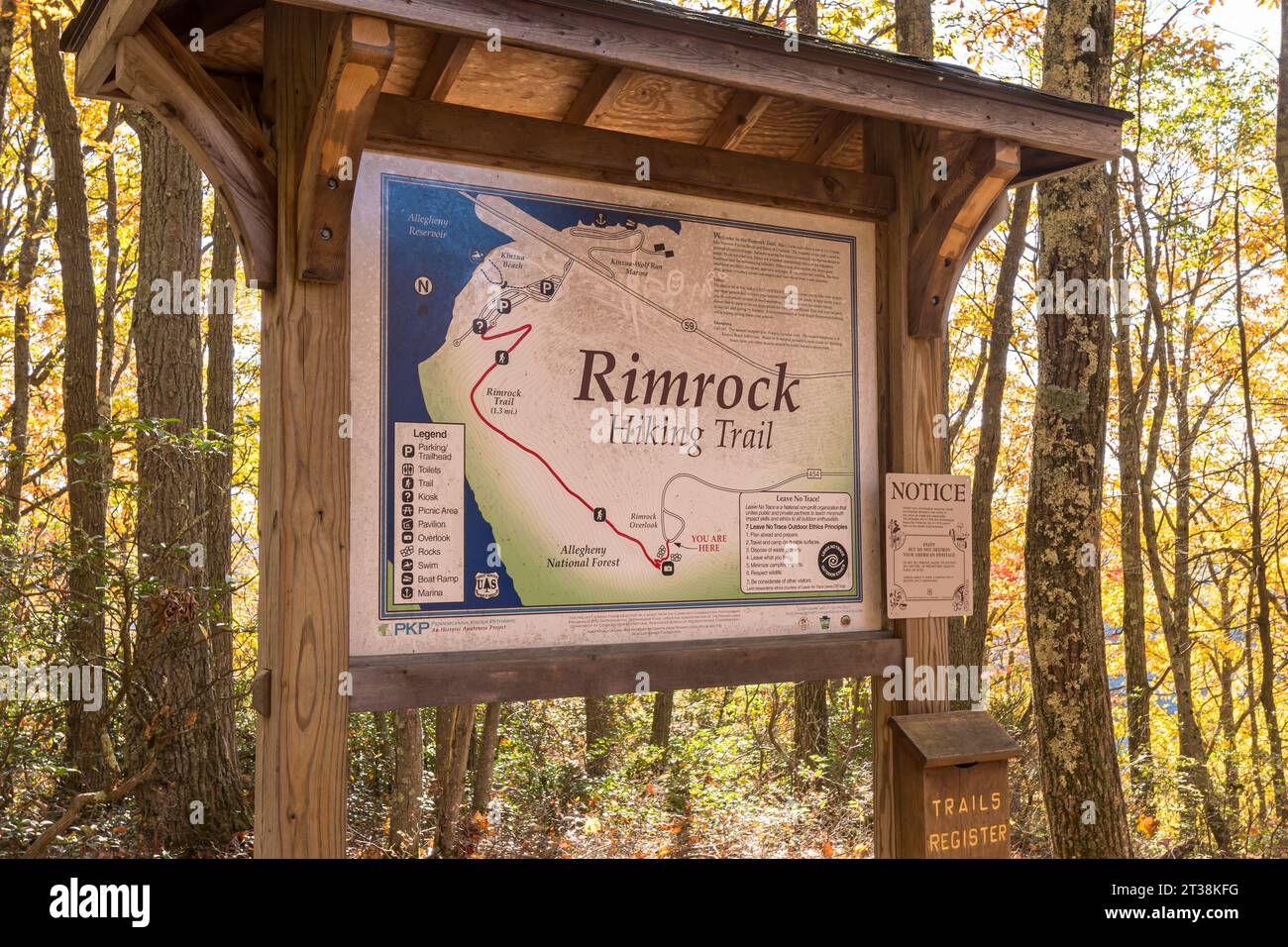 The Rimrock Hiking Trail in the - The Rimrock Hiking Trail In The Allegheny National Forest Map In Bradford Pennsylvania Usa 2T38KFG