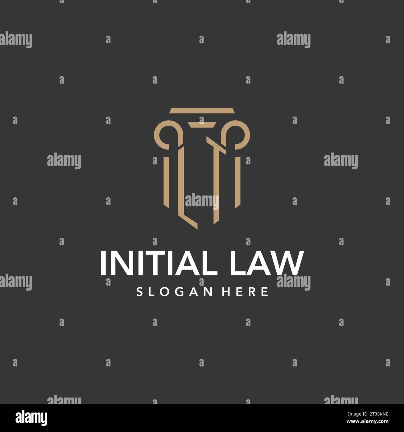 LT logo monogram with pillar style design vector Stock Vector Image ...