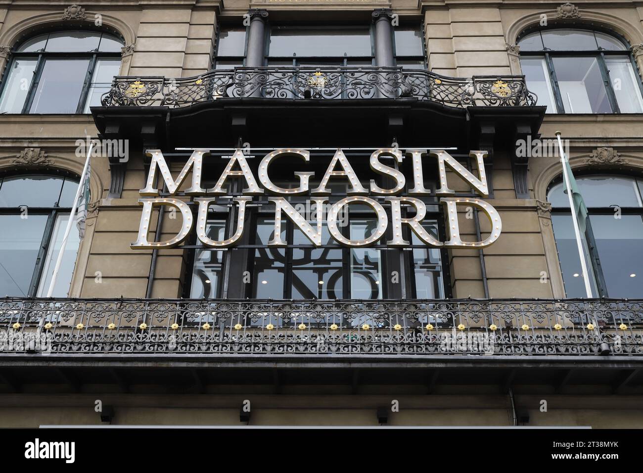 Copenhagen, Denmark - October 22, 2023: Close-up view of the department store Magasine du Nord at the  Kongens Nytorv square. Stock Photo