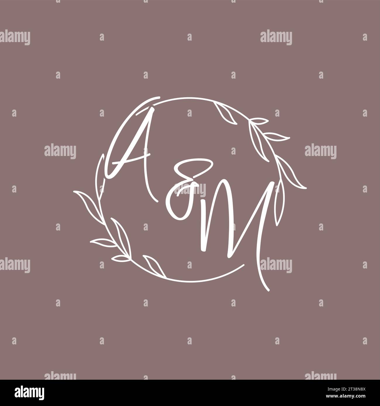 AM wedding initials monogram logo ideas vector graphic Stock Vector