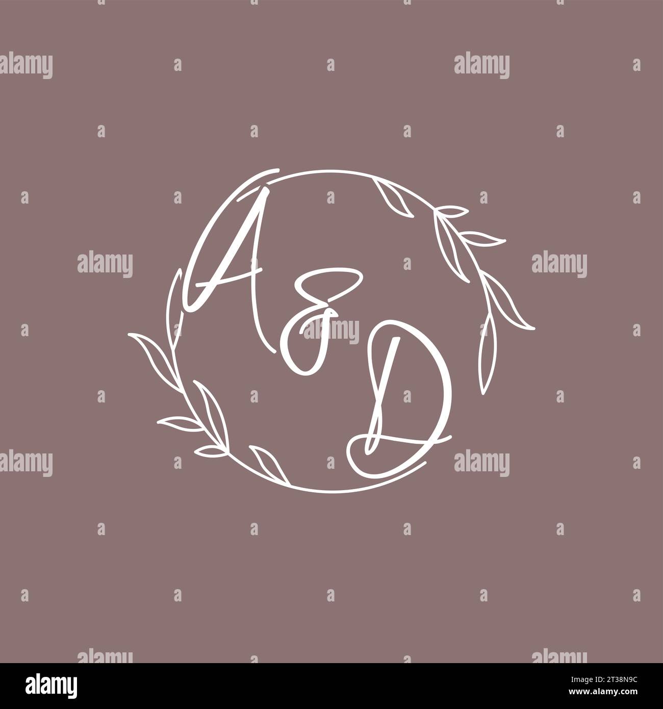 AD wedding initials monogram logo ideas vector graphic Stock Vector
