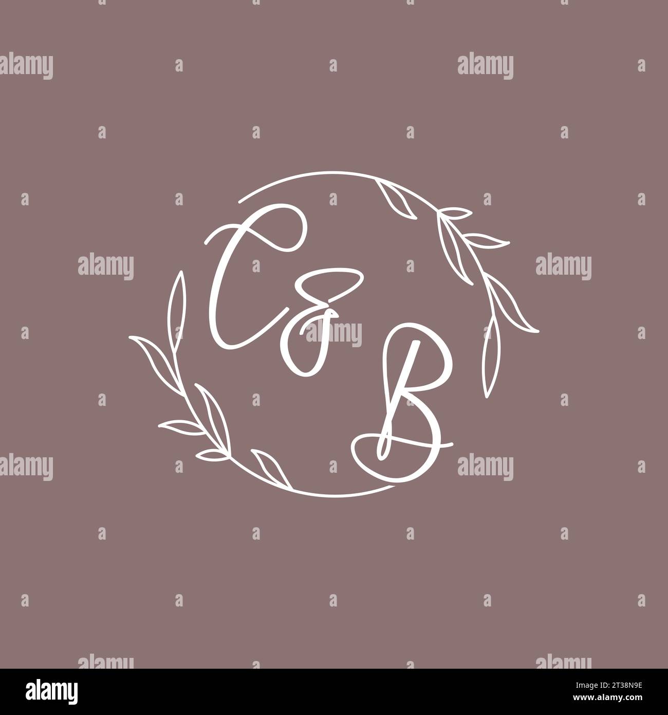 CB wedding initials monogram logo ideas vector graphic Stock Vector