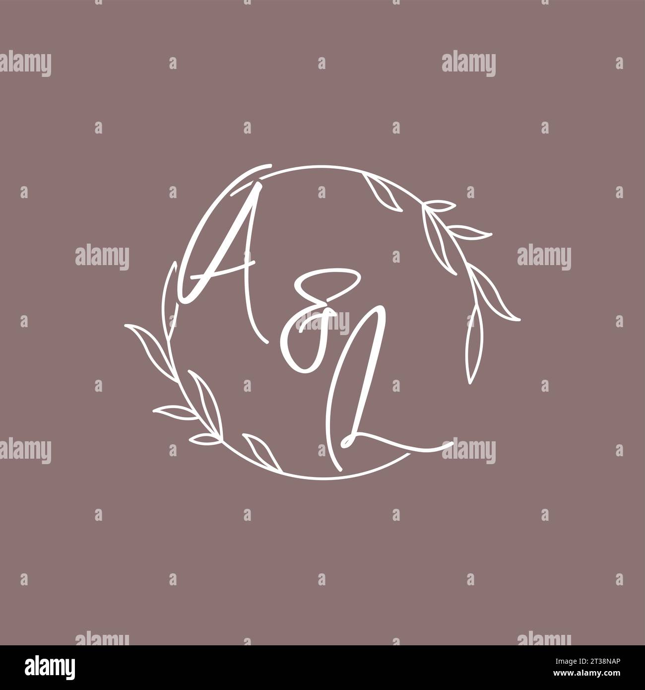 AL wedding initials monogram logo ideas vector graphic Stock Vector