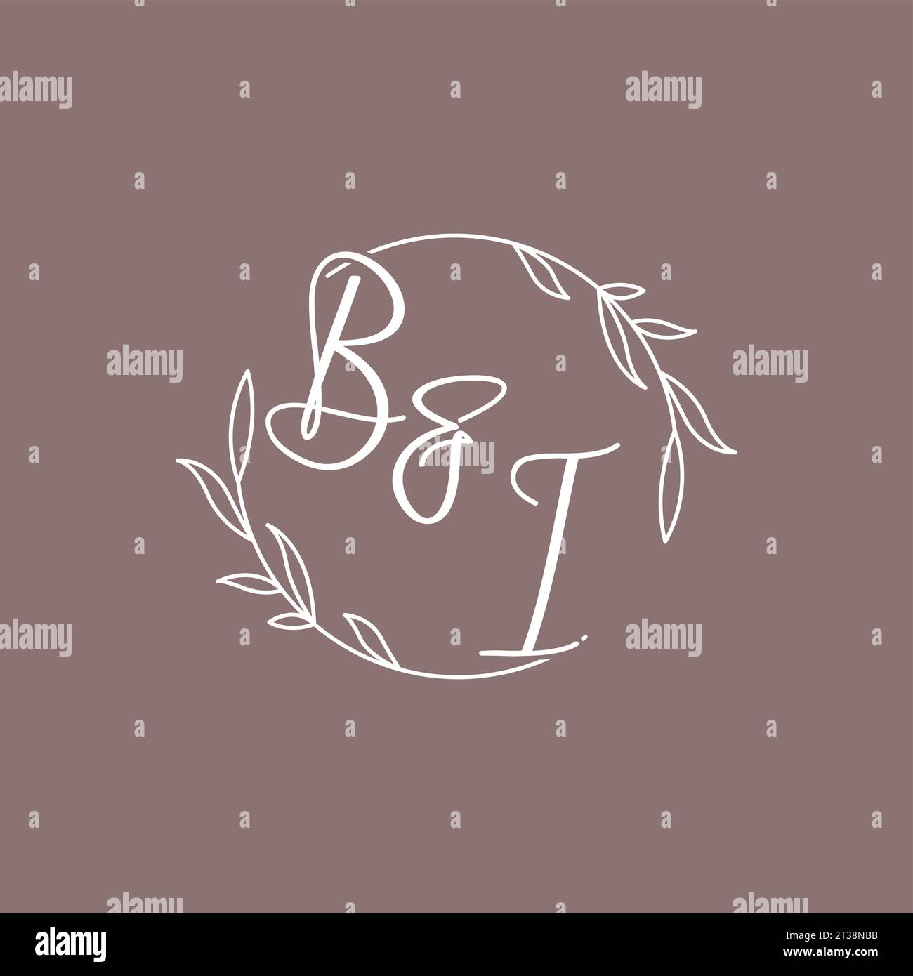 BI wedding initials monogram logo ideas vector graphic Stock Vector