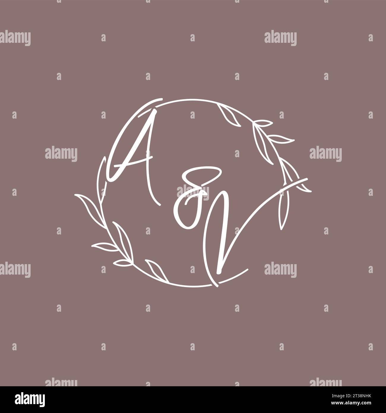 AV wedding initials monogram logo ideas vector graphic Stock Vector